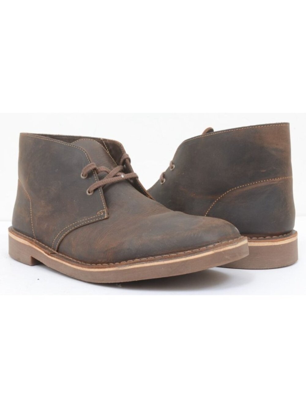 NEW Clarks Shepton Mens 10.5 WIDE Leather Lace-Up Comfort Chukka Boot Preppy - Picture 11 of 11
